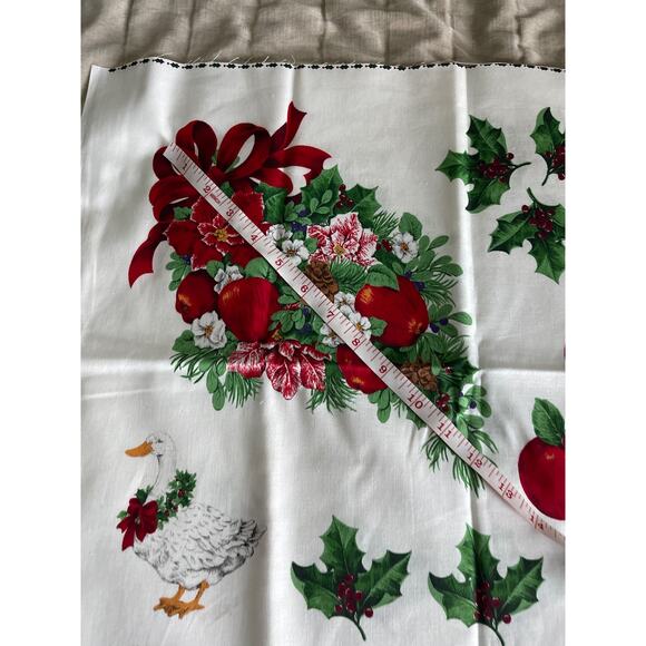 Vintage Cranston Print Works Bountiful Christmas No Sew Appliques Goose Holly - Picture 6 of 6
